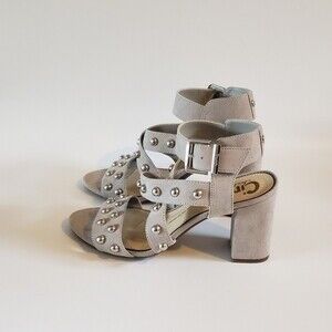 Sam Edelman Circus Ophelia Gray Studded Heels Size 7.5